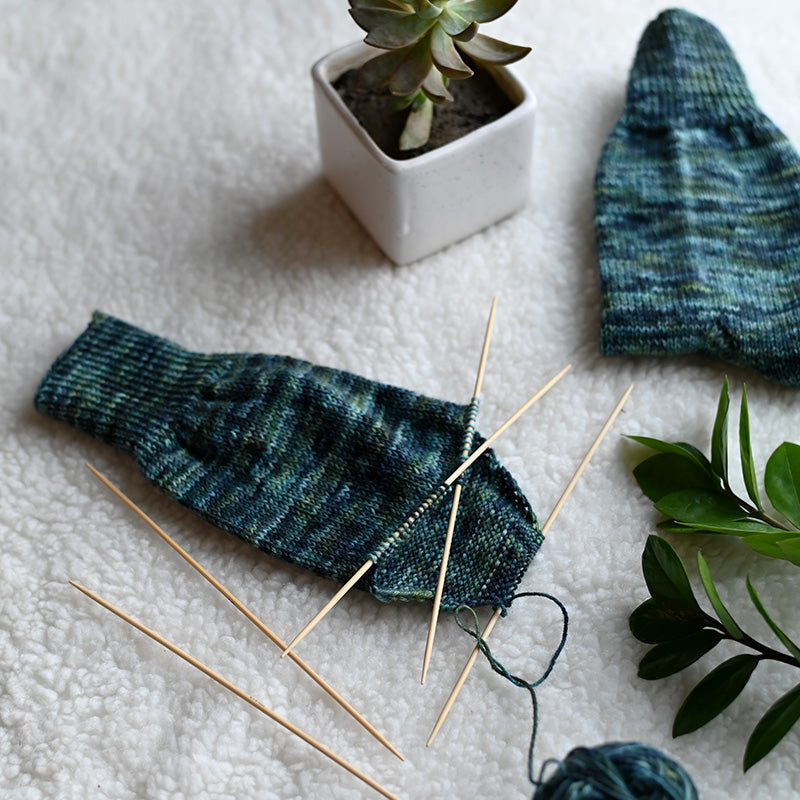 Agujas Doble Punta Bambú 20 cm Knitpro